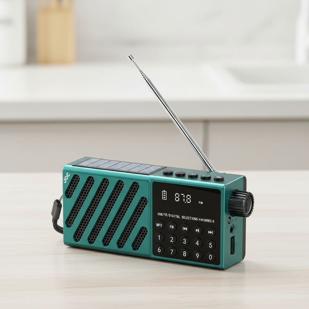 Tragbares Solarradio mit Bluetooth und USB-Wiedergabe