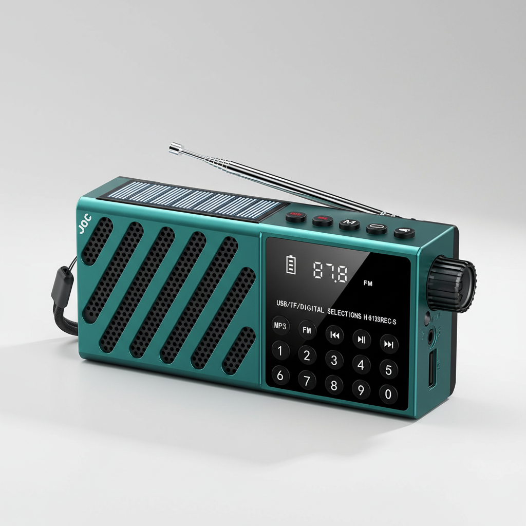 Tragbares Solarradio mit Bluetooth und USB-Wiedergabe