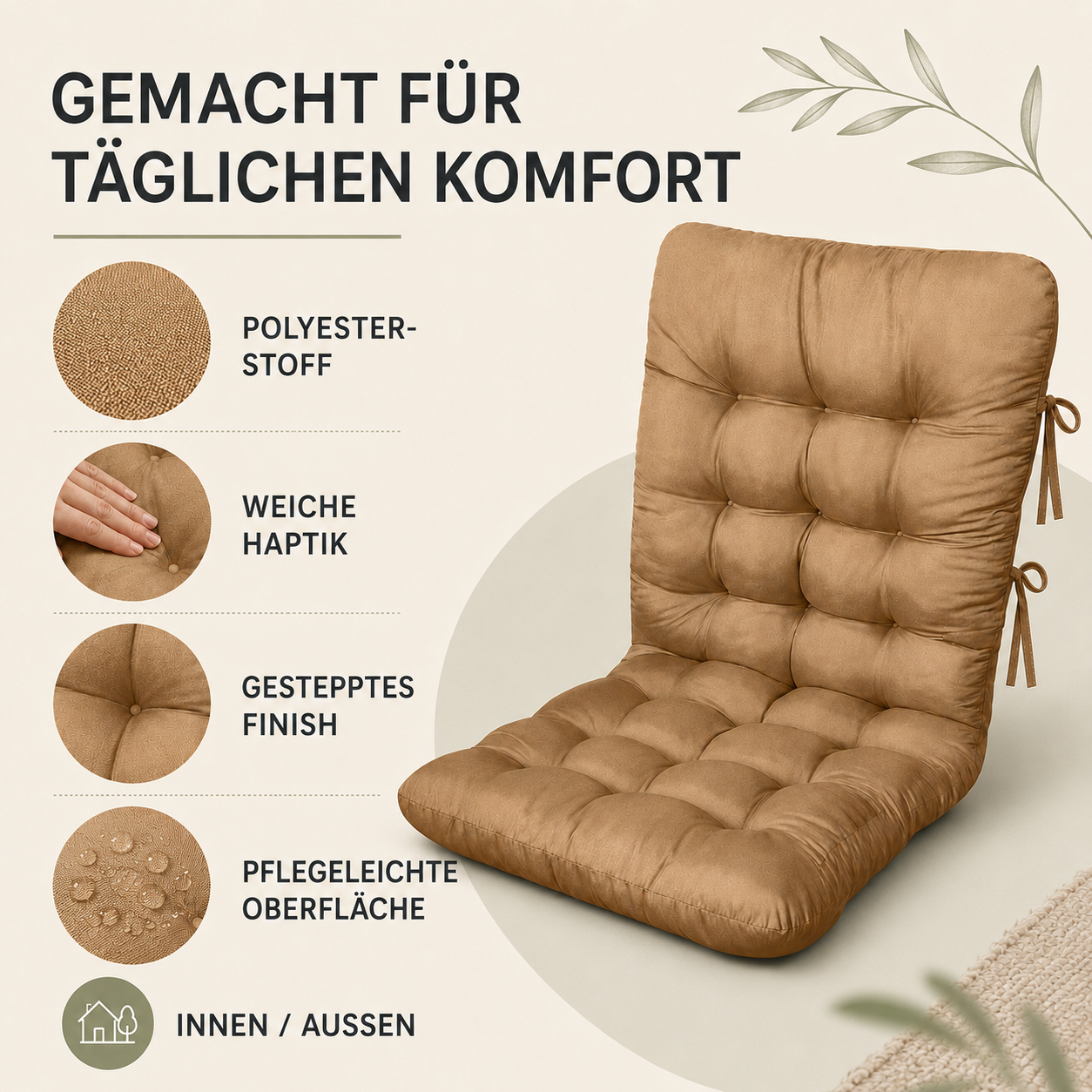 Nordspur | Sunlaxia Gesteppte Liegenauflage