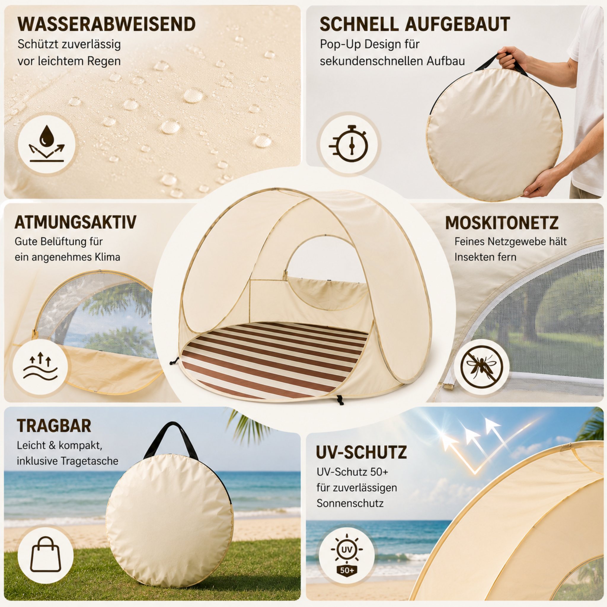 Nordspur | Sunverra Pop-Up Strandmuschel