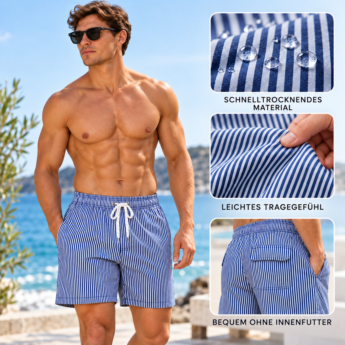 Nordspur | Surfello Herren Kurze Badehose