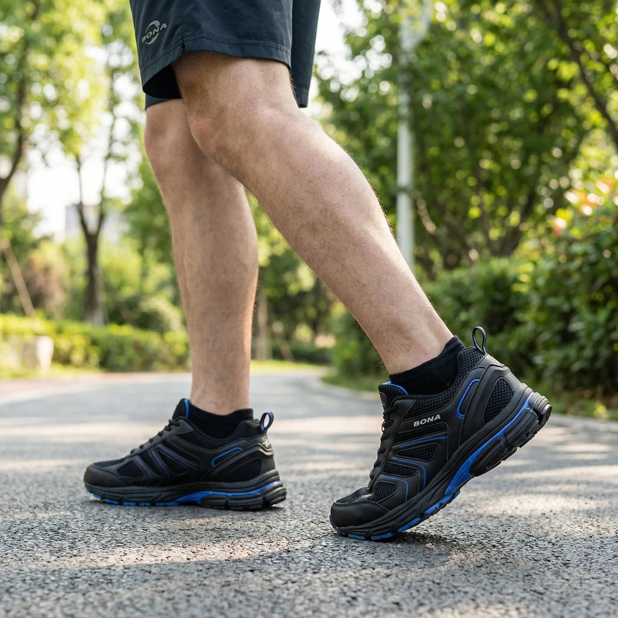 Herren-Laufschuh atmungsaktiv Mesh leichte Konstruktion Joggen