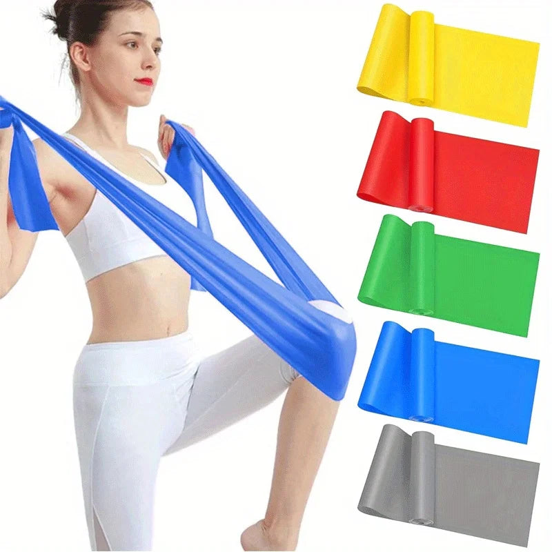 Flache elastische Widerstandsbänder für Heimtraining und Yoga