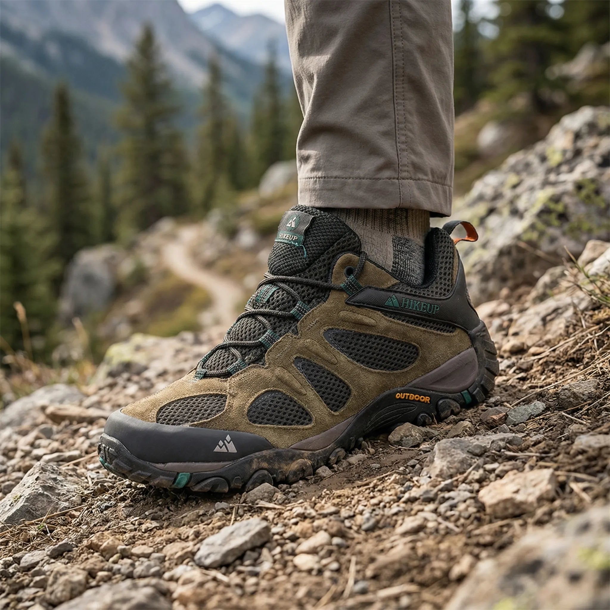 Wanderschuhe atmungsaktiv rutschfest spritzwassergeschützt Niedrigschaft