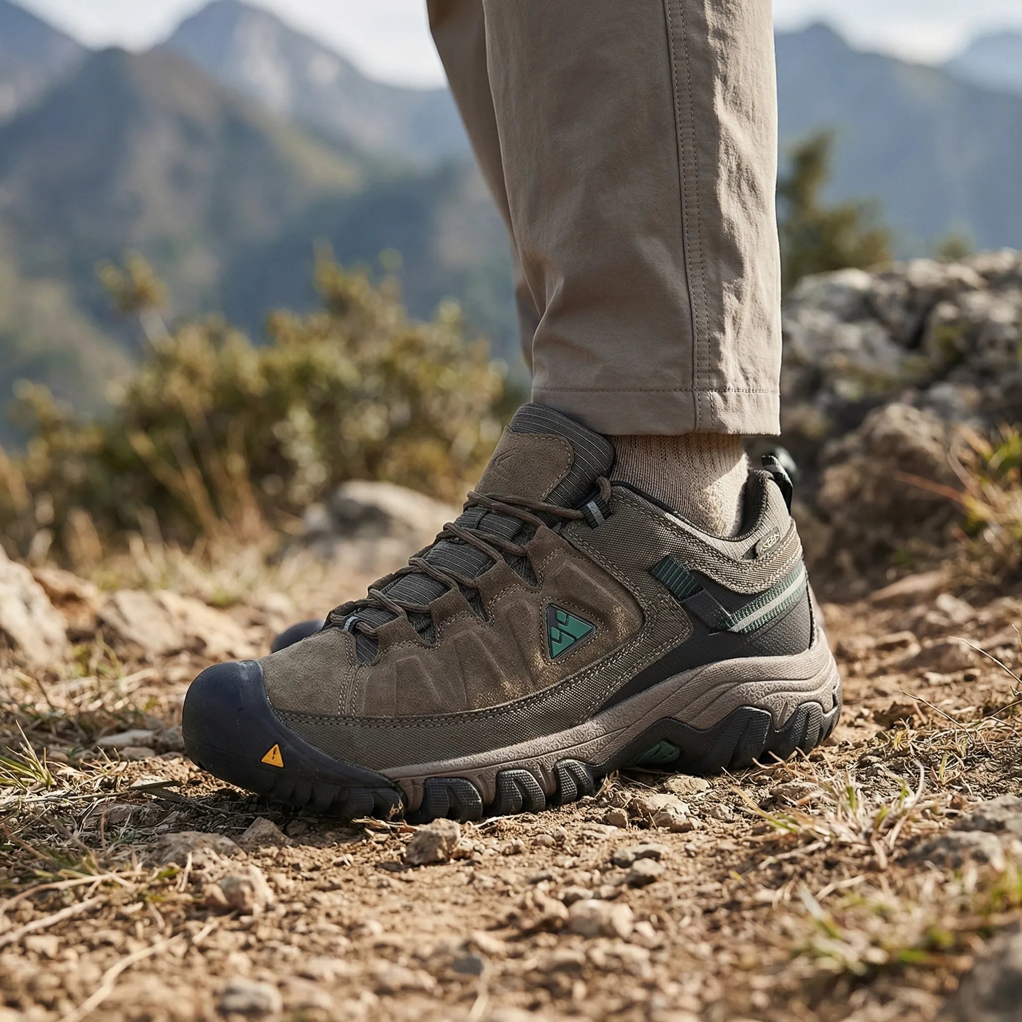 Herren-Wanderschuh niedrig mit Profilsohle und verstärktem Zehenbereich