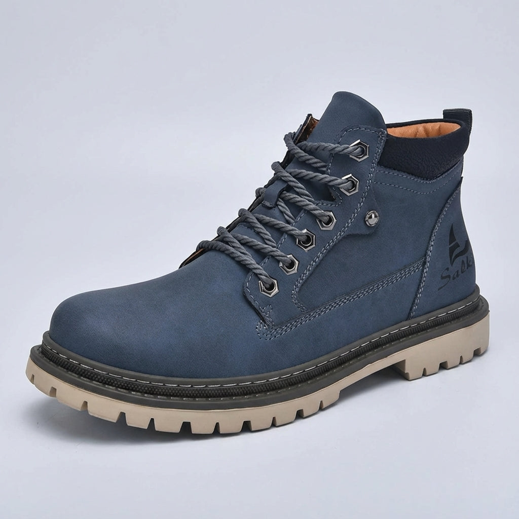 Herren-Knöchelstiefel rutschfest warm gefüttert robuste Wanderschuhe