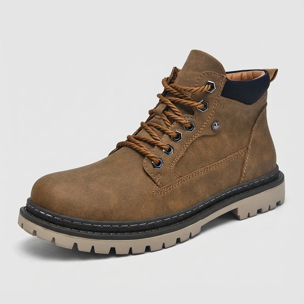 Herren-Knöchelstiefel rutschfest warm gefüttert robuste Wanderschuhe