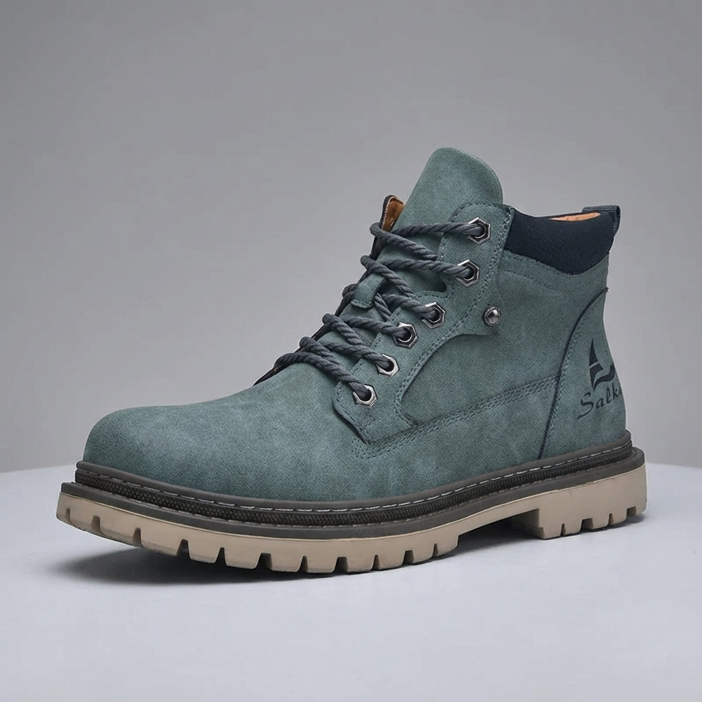 Herren-Knöchelstiefel rutschfest warm gefüttert robuste Wanderschuhe
