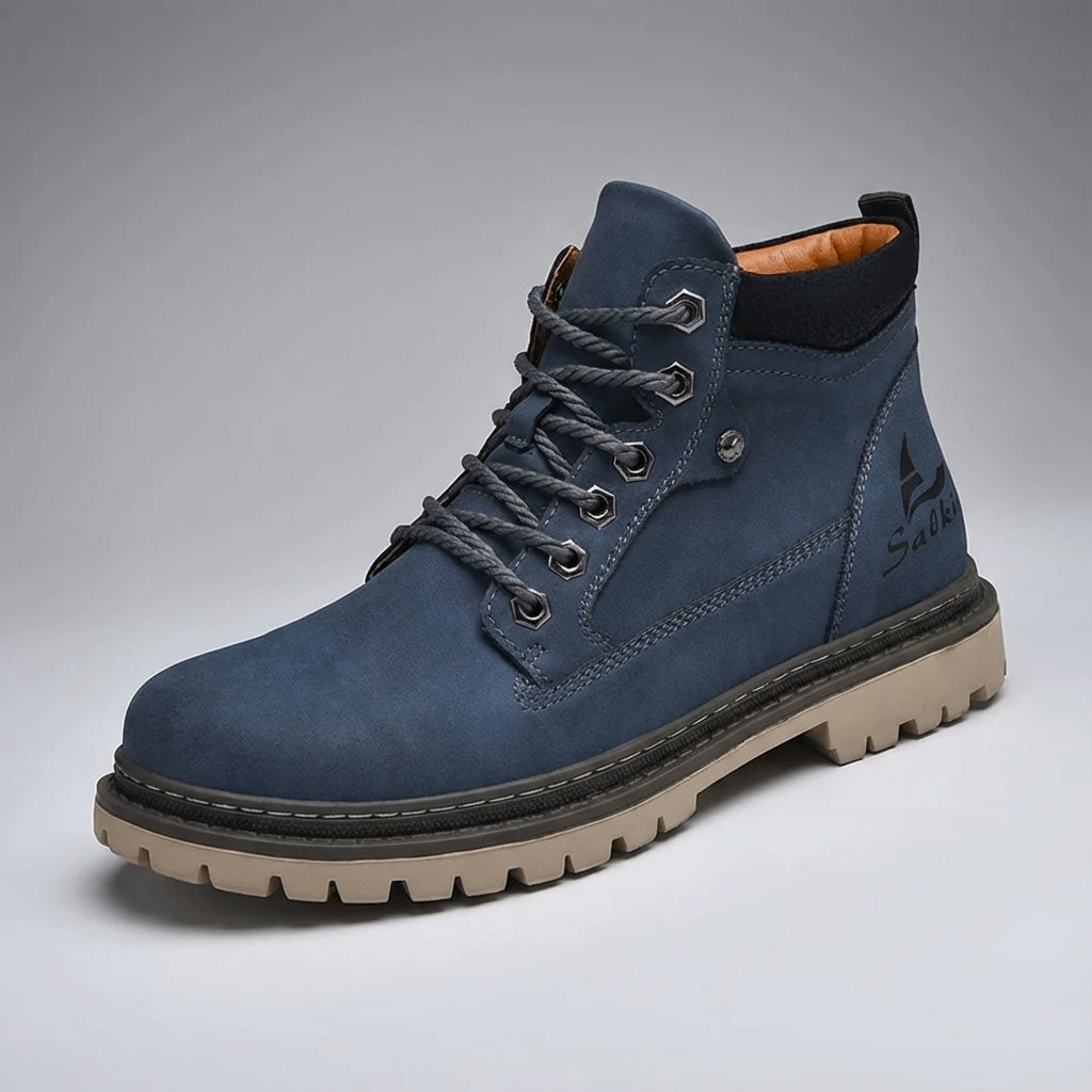 Herren-Knöchelstiefel rutschfest warm gefüttert robuste Wanderschuhe