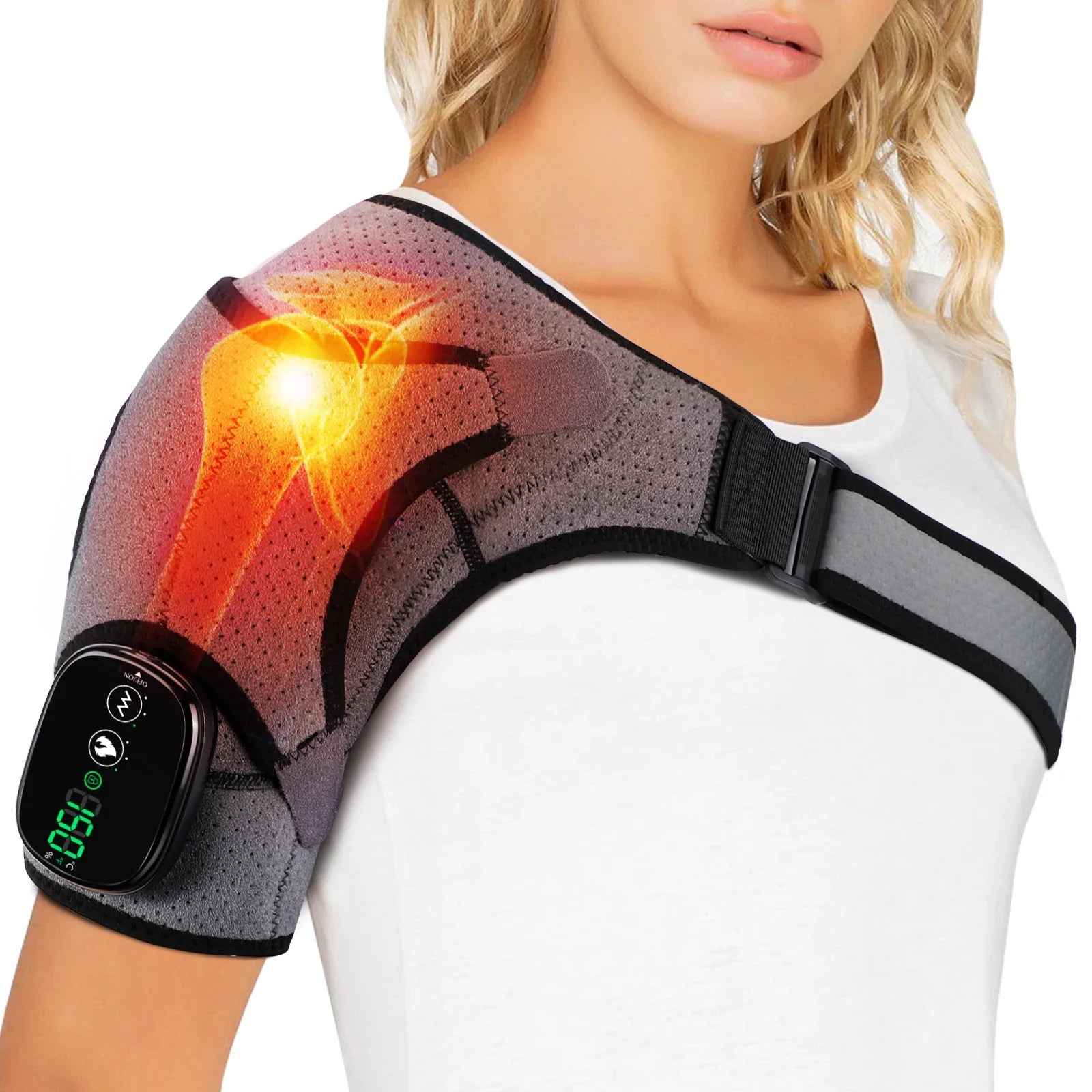 Beheizbare Schulterbandage mit Vibration zur Muskelentspannung