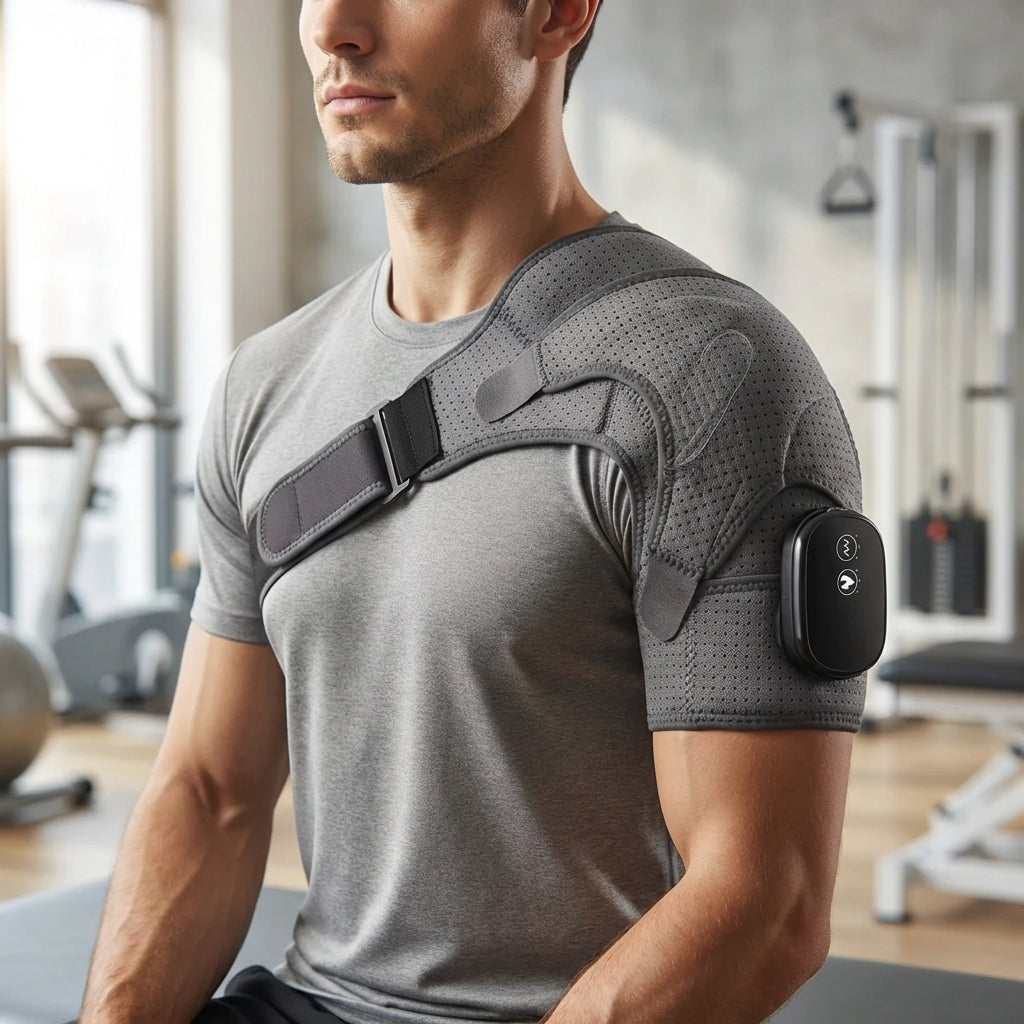 Beheizbare Schulterbandage mit Vibration zur Muskelentspannung