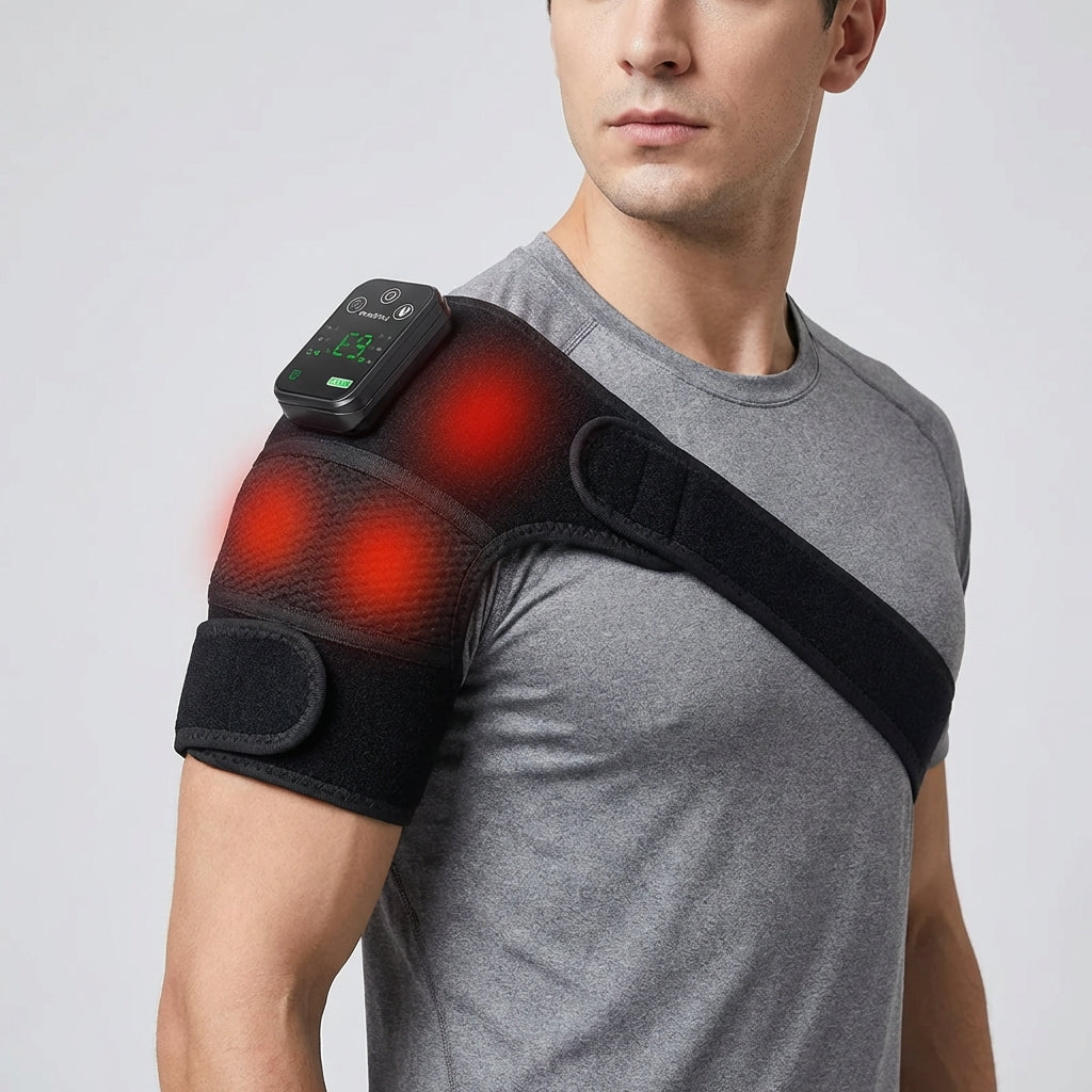 Beheizbare Schulterbandage mit Vibration zur Muskelentspannung