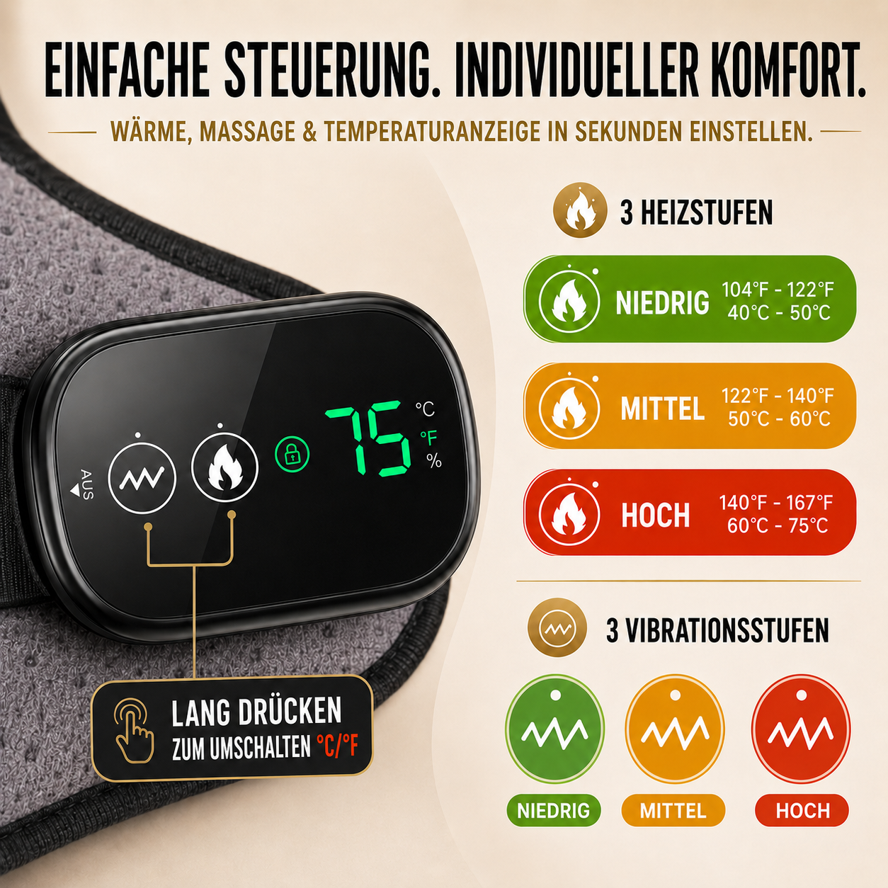 Nordspur | ThermaShould Elektrische beheizbare Schulterbandage
