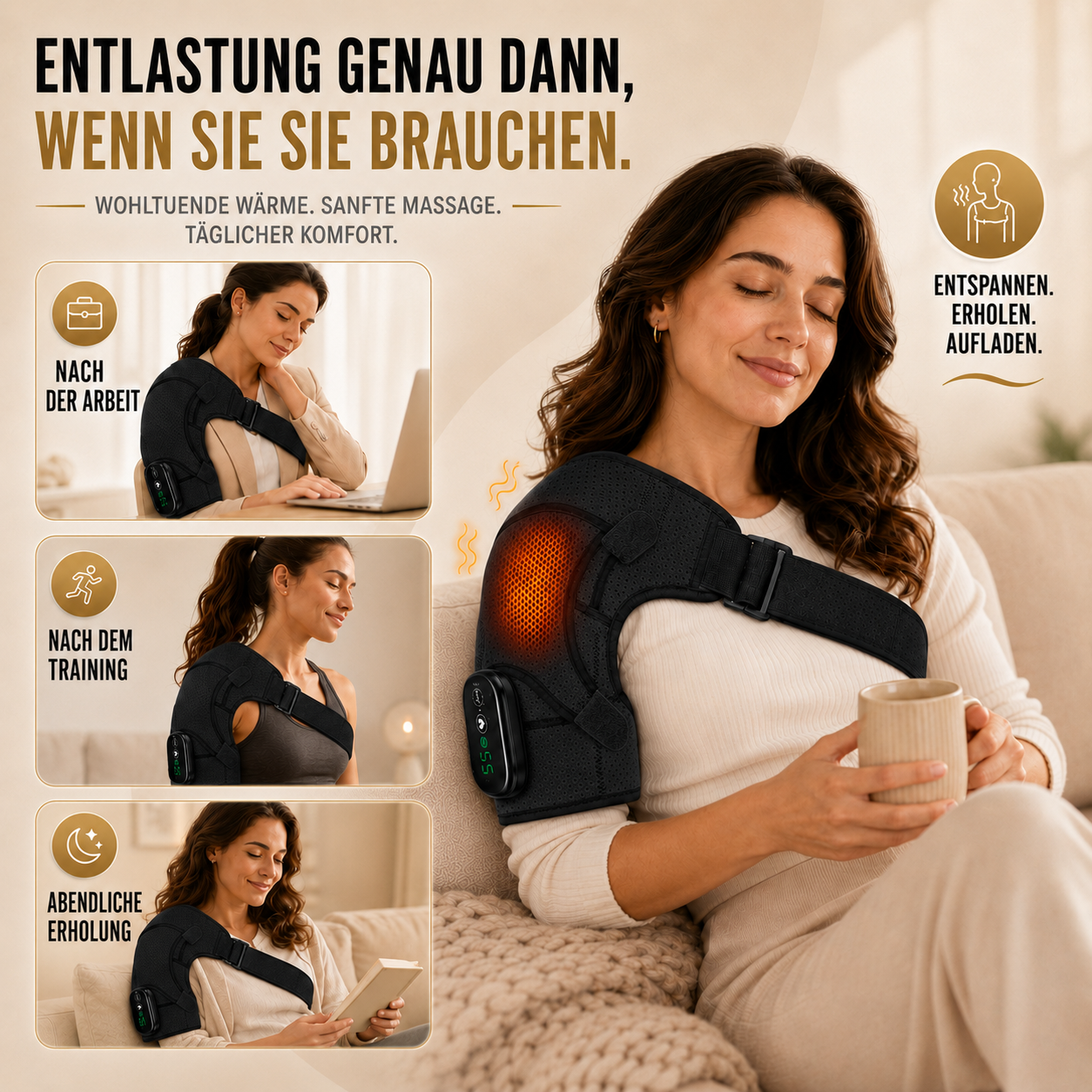 Nordspur | ThermaShould Elektrische beheizbare Schulterbandage