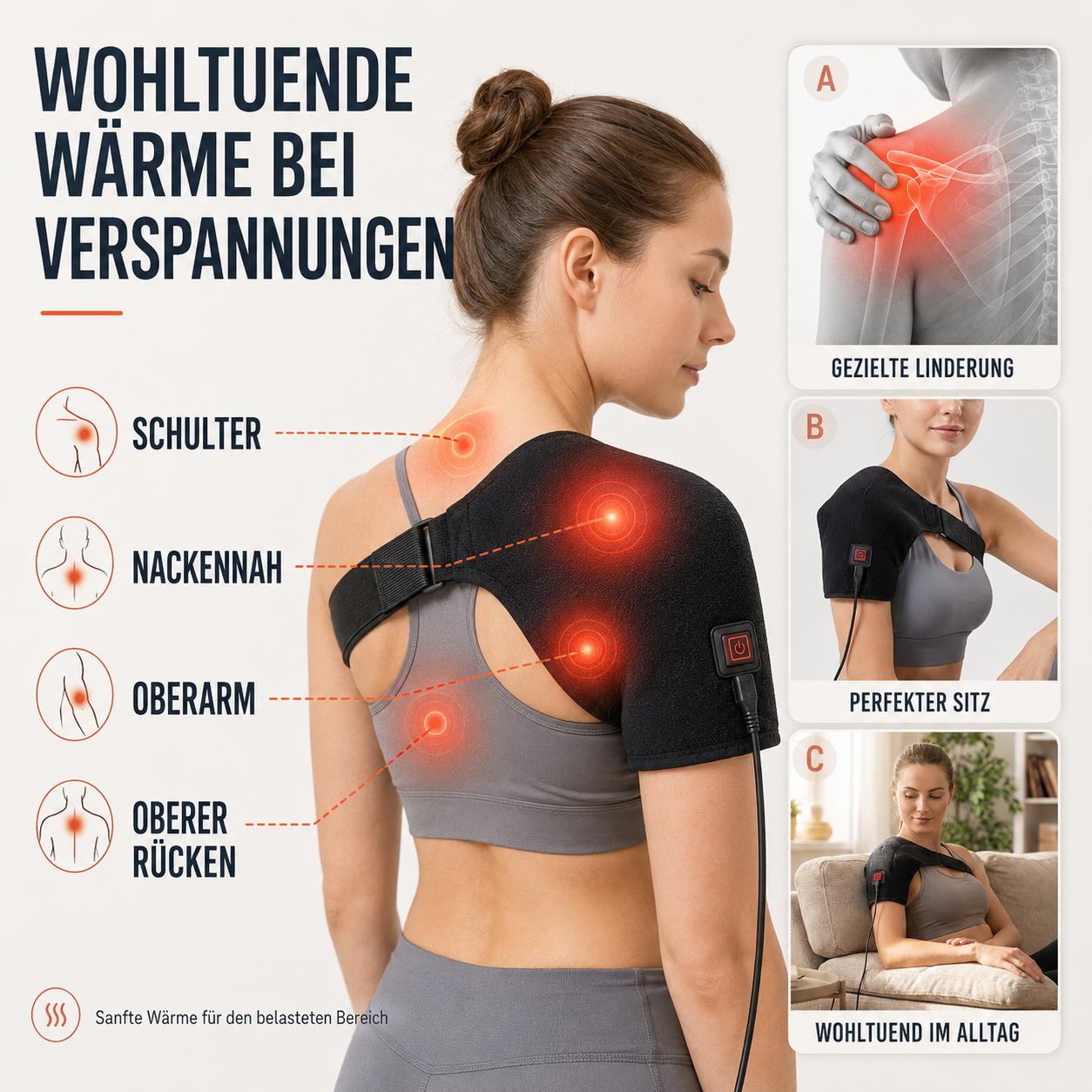 Nordspur | ThermaSoothe Beheizte Schulterstützbandage