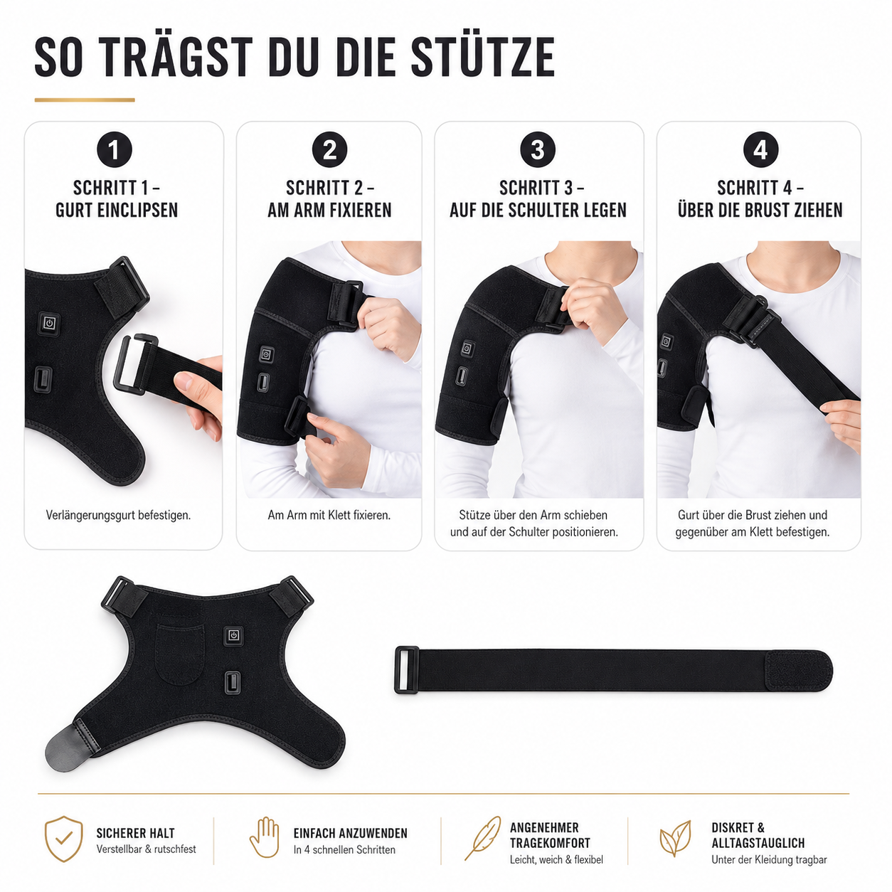 Nordspur | ThermaSoothe Beheizte Schulterstützbandage
