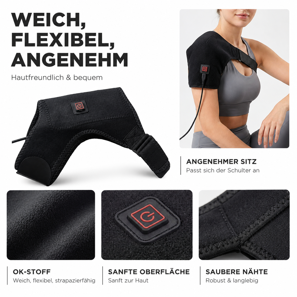 Nordspur | ThermaSoothe Beheizte Schulterstützbandage