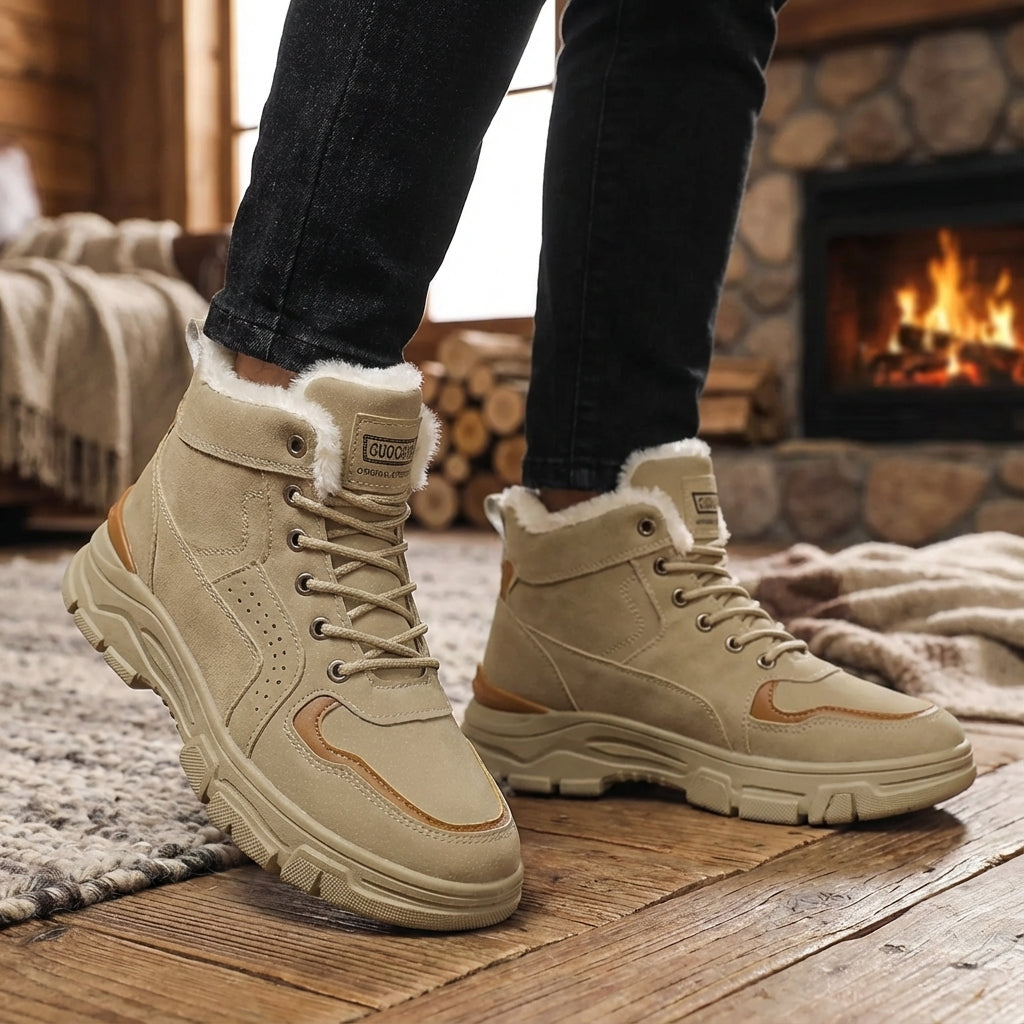 Herren Winterstiefel wadenhoch rutschfest Thermo-Polsterung