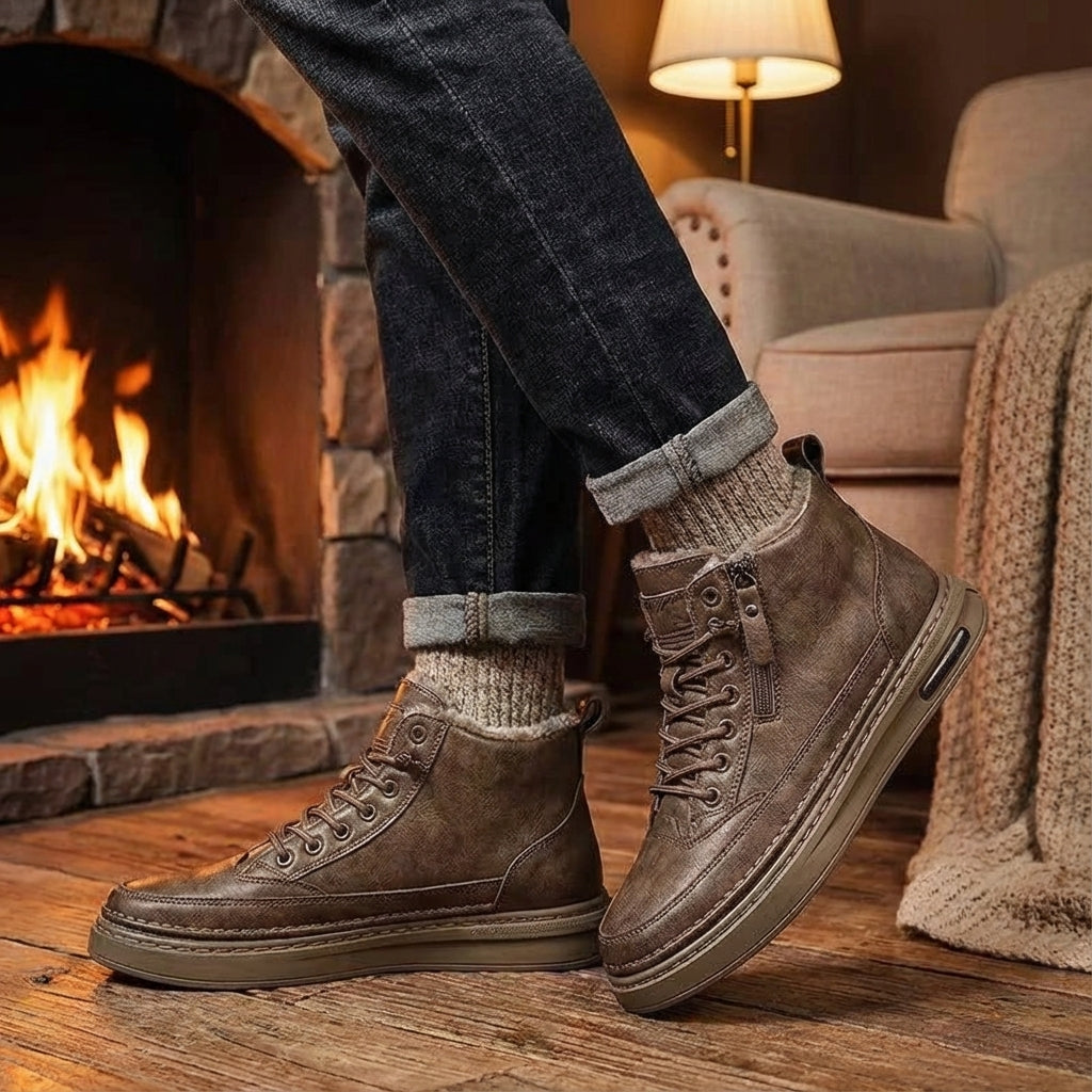 Herren Knöchel-Winterstiefel rutschfest mit warmer Fleece-Innenseite