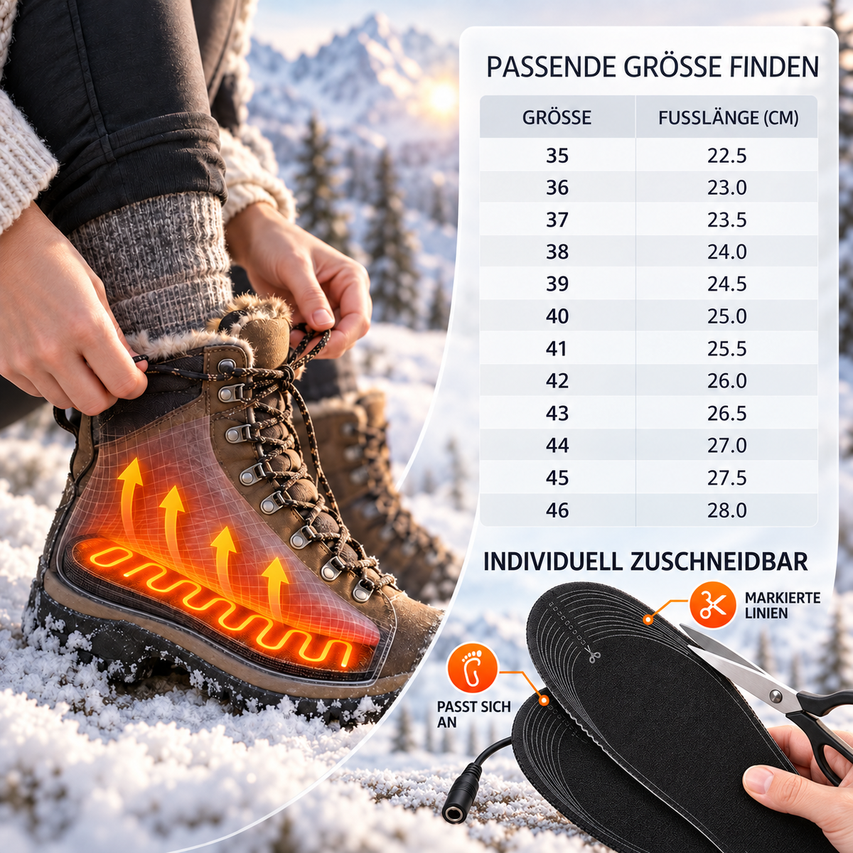 Nordspur | ThermiSole USB-Beheizte Schuheinlagen
