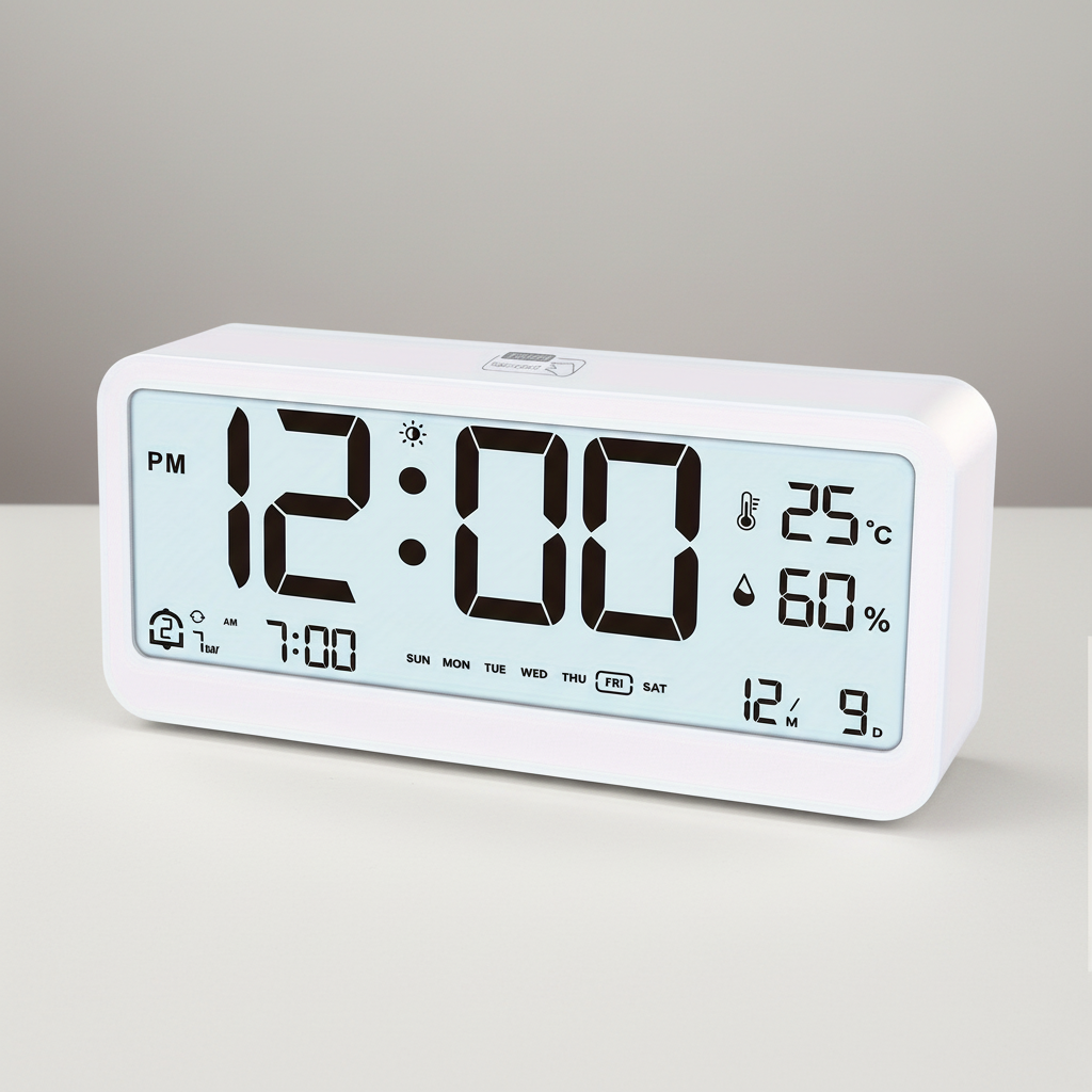 Digitale LED Wecker mit Temperatur- und Feuchtigkeitsanzeige