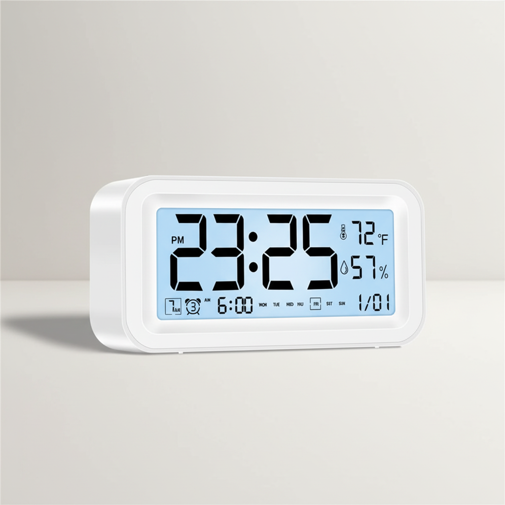 Digitale LED Wecker mit Temperatur- und Feuchtigkeitsanzeige