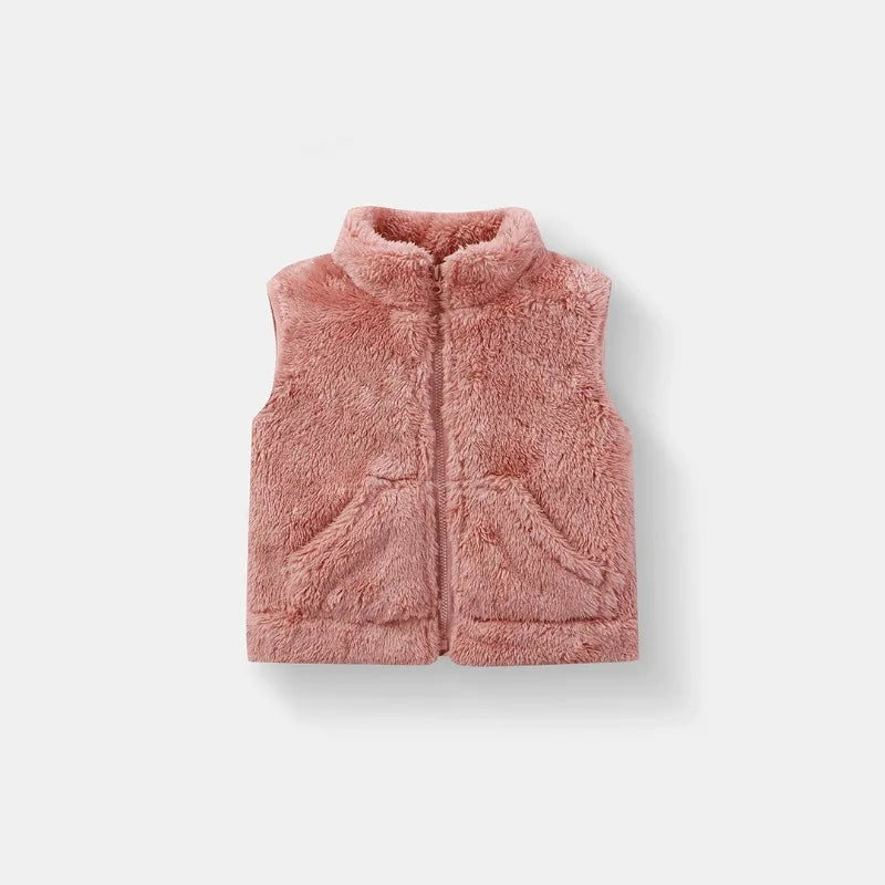 Kinderweste Fleece warm ärmellos Rollkragen