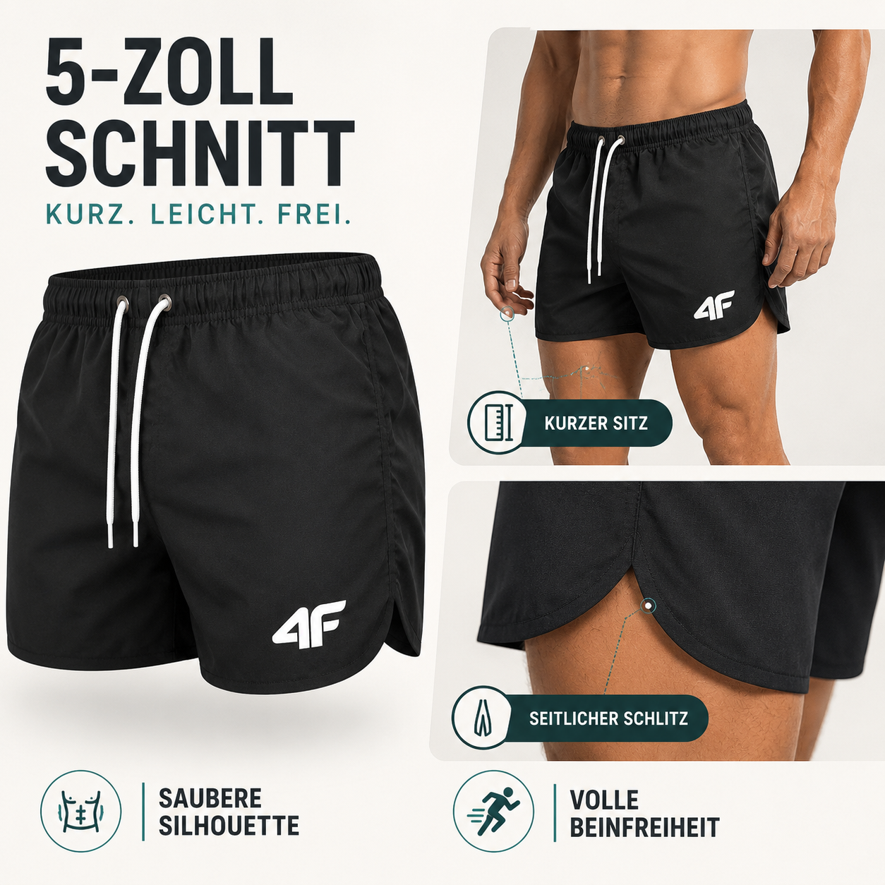 Nordspur | TideRunner Kurze Shorts Herren | Schnelltrocknend