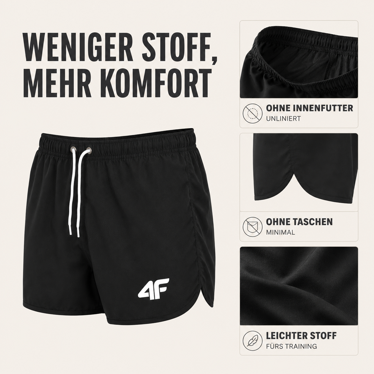 Nordspur | TideRunner Kurze Shorts Herren | Schnelltrocknend