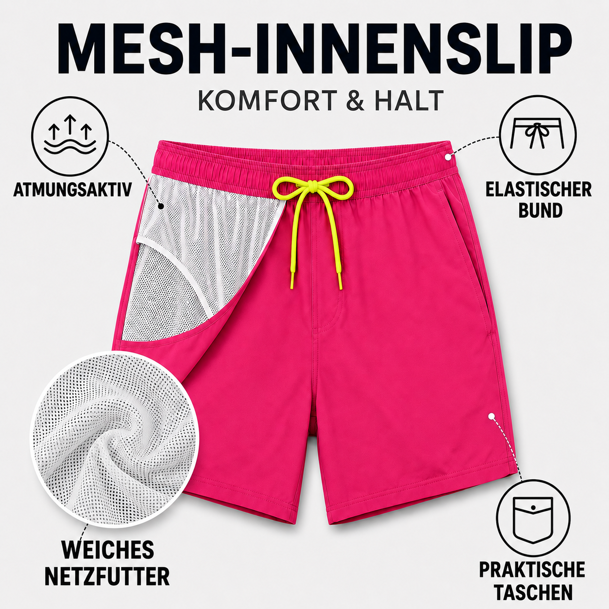 Nordspur | TideVero Bade-Shorts mit elastischem Bund