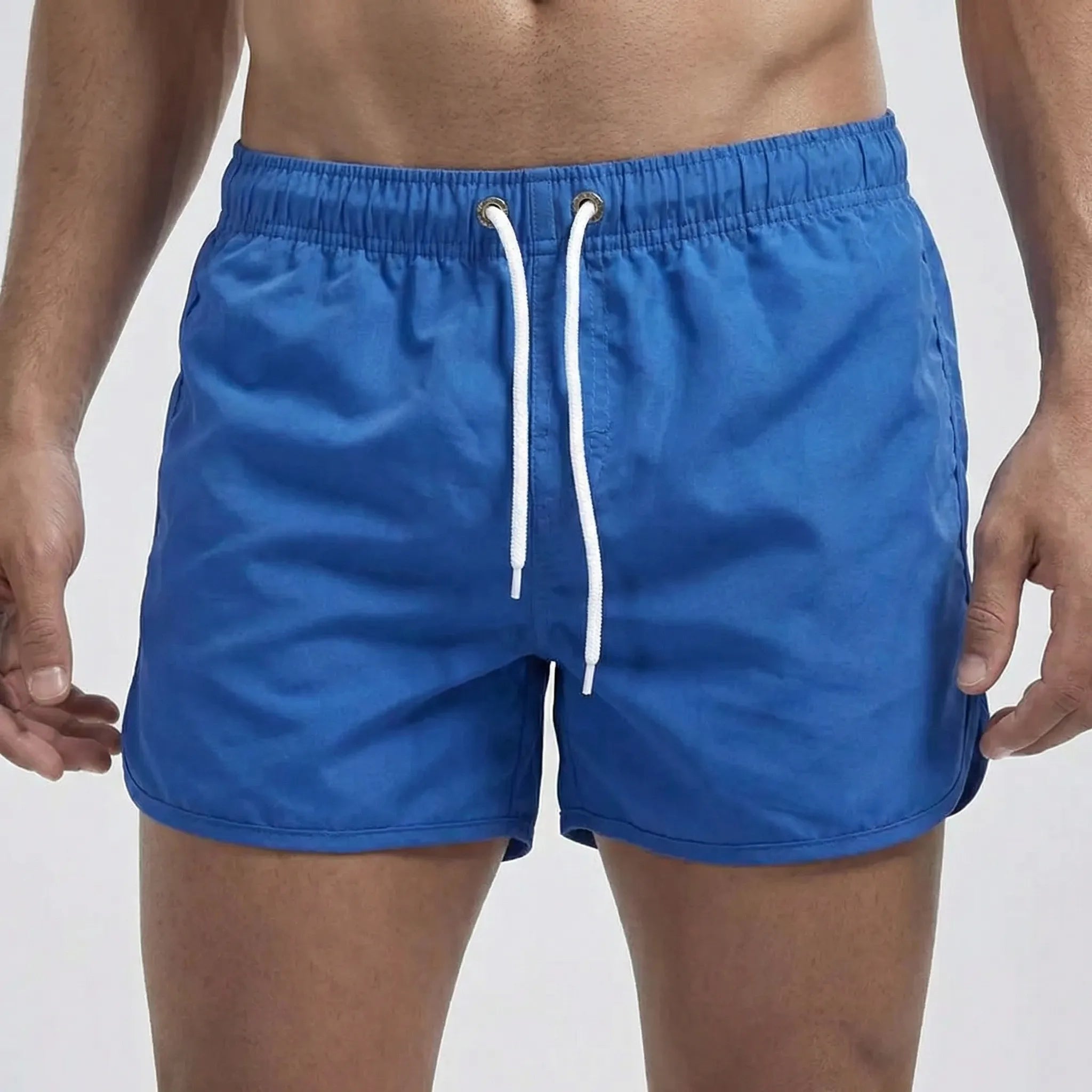 Herren-Badeshorts Niedrigschaft leicht kurze Länge Strandshorts