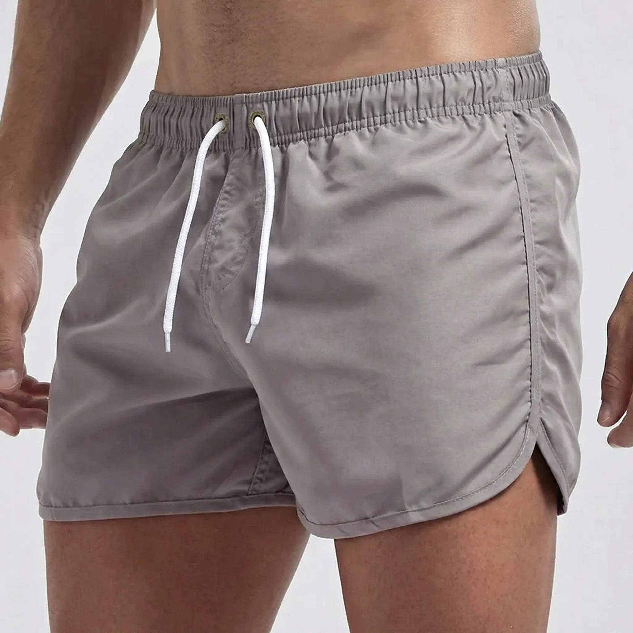 Herren-Badeshorts Niedrigschaft leicht kurze Länge Strandshorts
