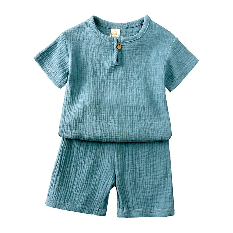 Baby Sommer Set aus Kurzarm Oberteil und Shorts für Jungen und Mädchen