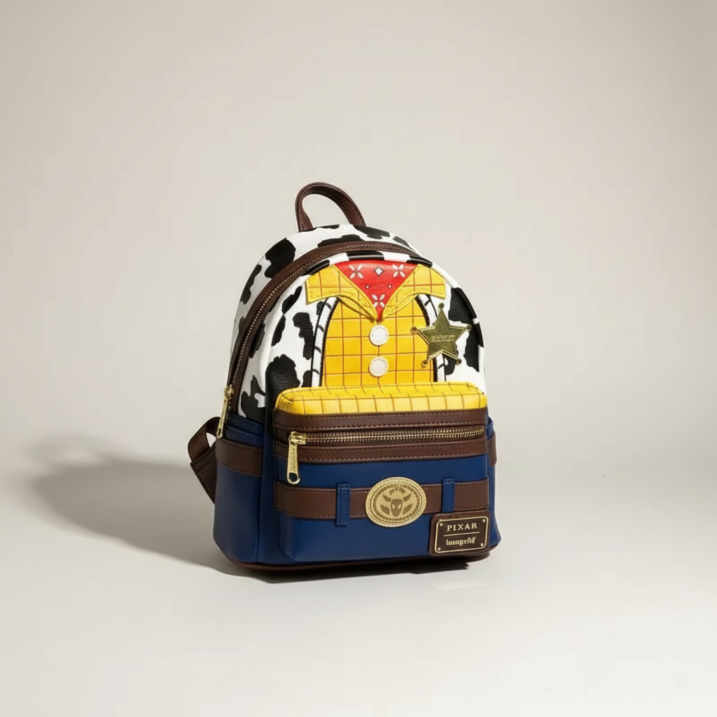 Mini-Charakterrucksack aus weichem PU mit verstellbaren Riemen