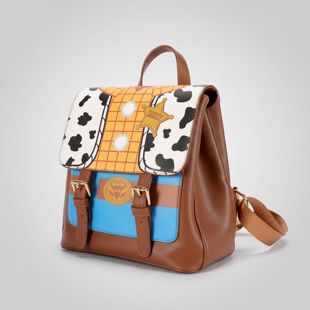 Mini-Charakterrucksack aus weichem PU mit verstellbaren Riemen