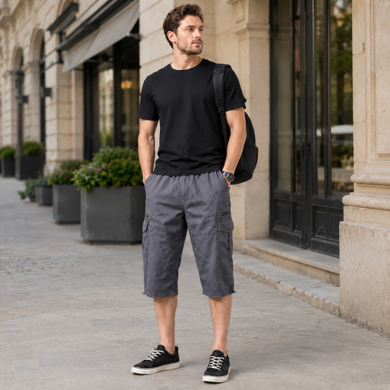 Nordspur | TrailKeen Lockere Cargo-Shorts Knielang
