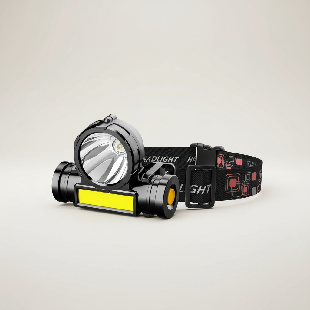 Aufladbare Stirnlampe wasserdicht mit Doppelstrahl-LED Licht