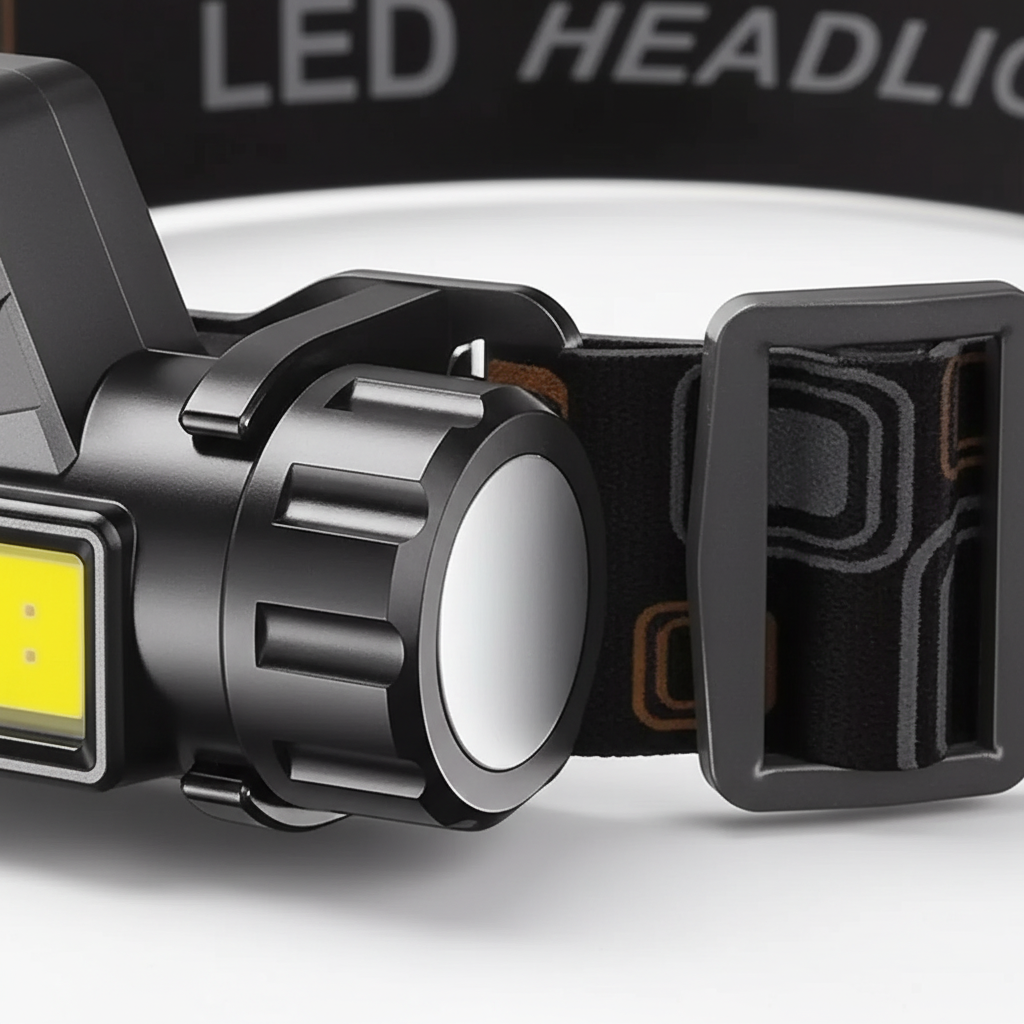 Stirnlampe LED USB-wiederaufladbar wasserdicht Doppelstrahl Kopfband