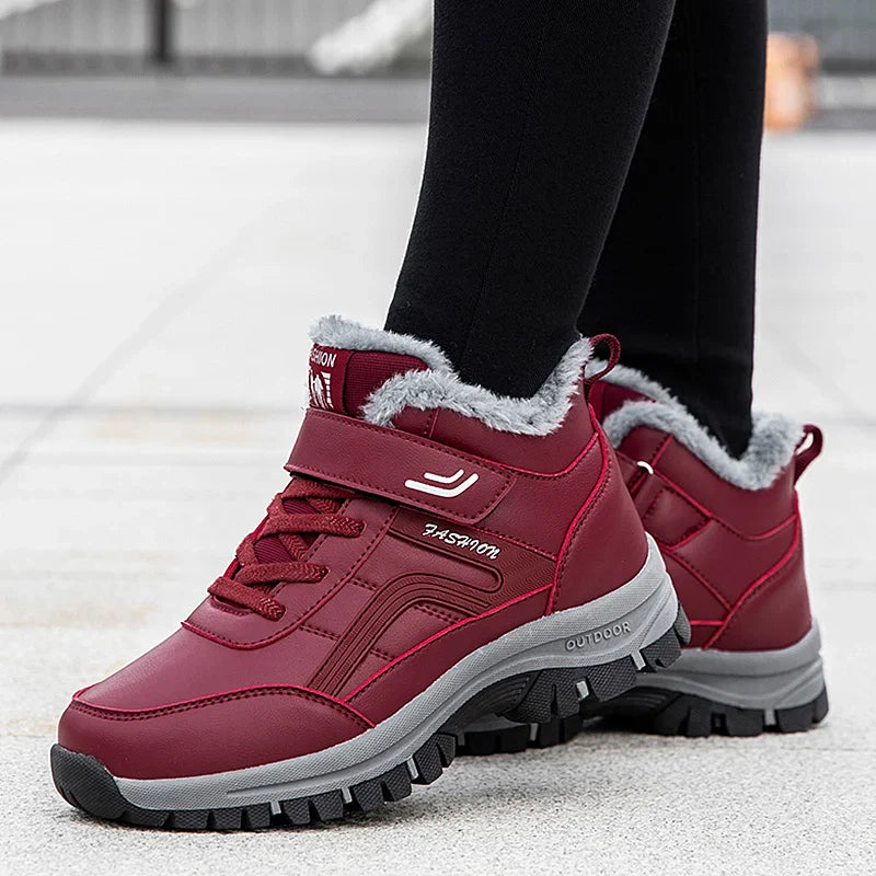 Damen-Winterstiefel mit rutschfester Sohle und flauschigem Innenfutter