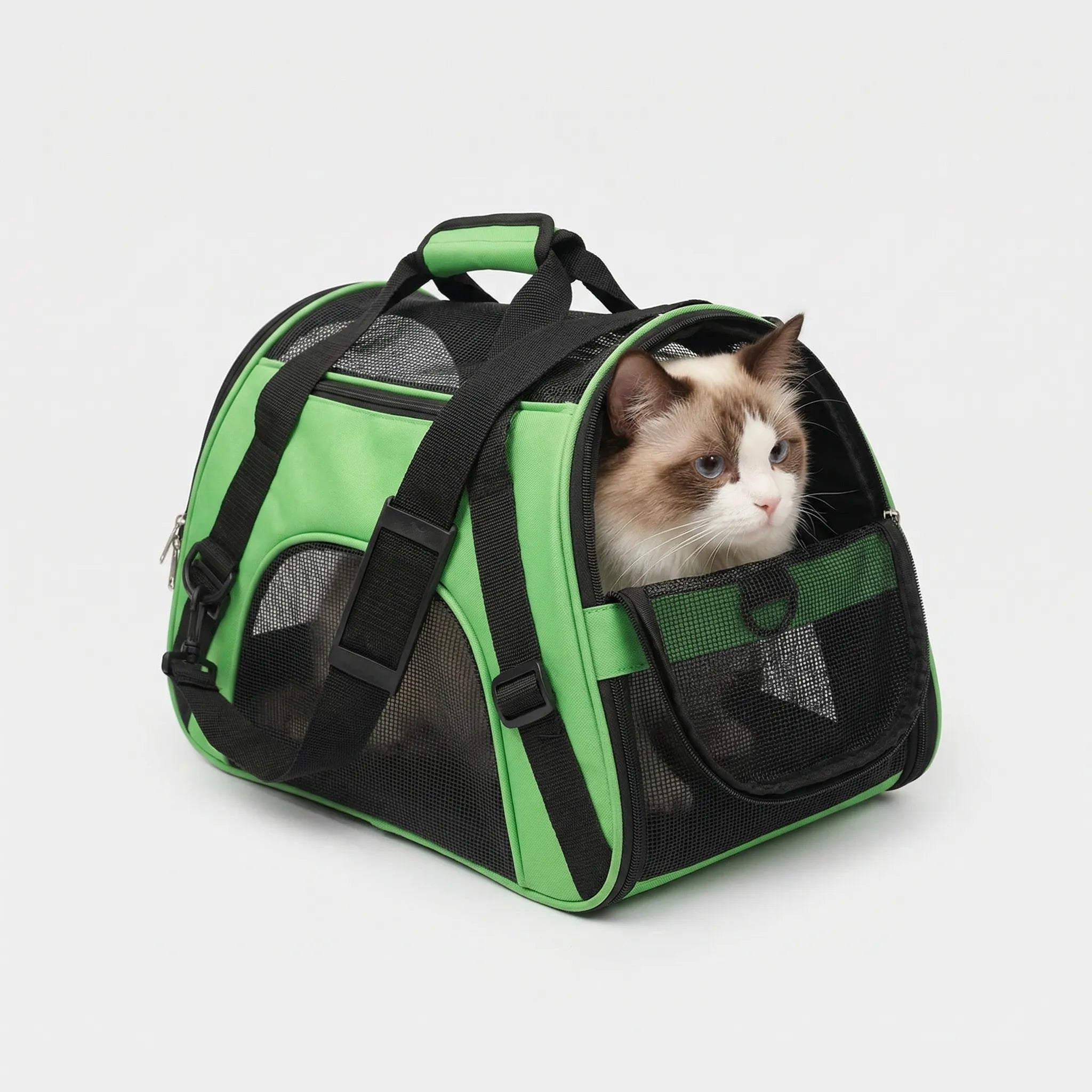 Kleintiertransporttasche atmungsaktiv Mesh Zeltdach Hund Katze
