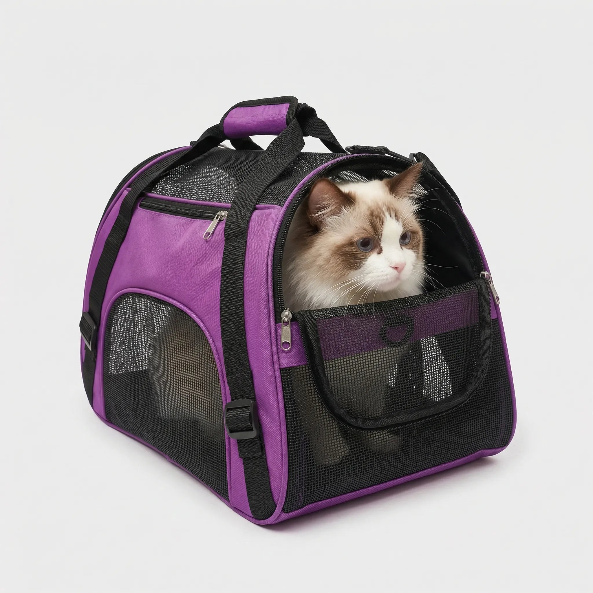 Kleintiertransporttasche atmungsaktiv Mesh Zeltdach Hund Katze