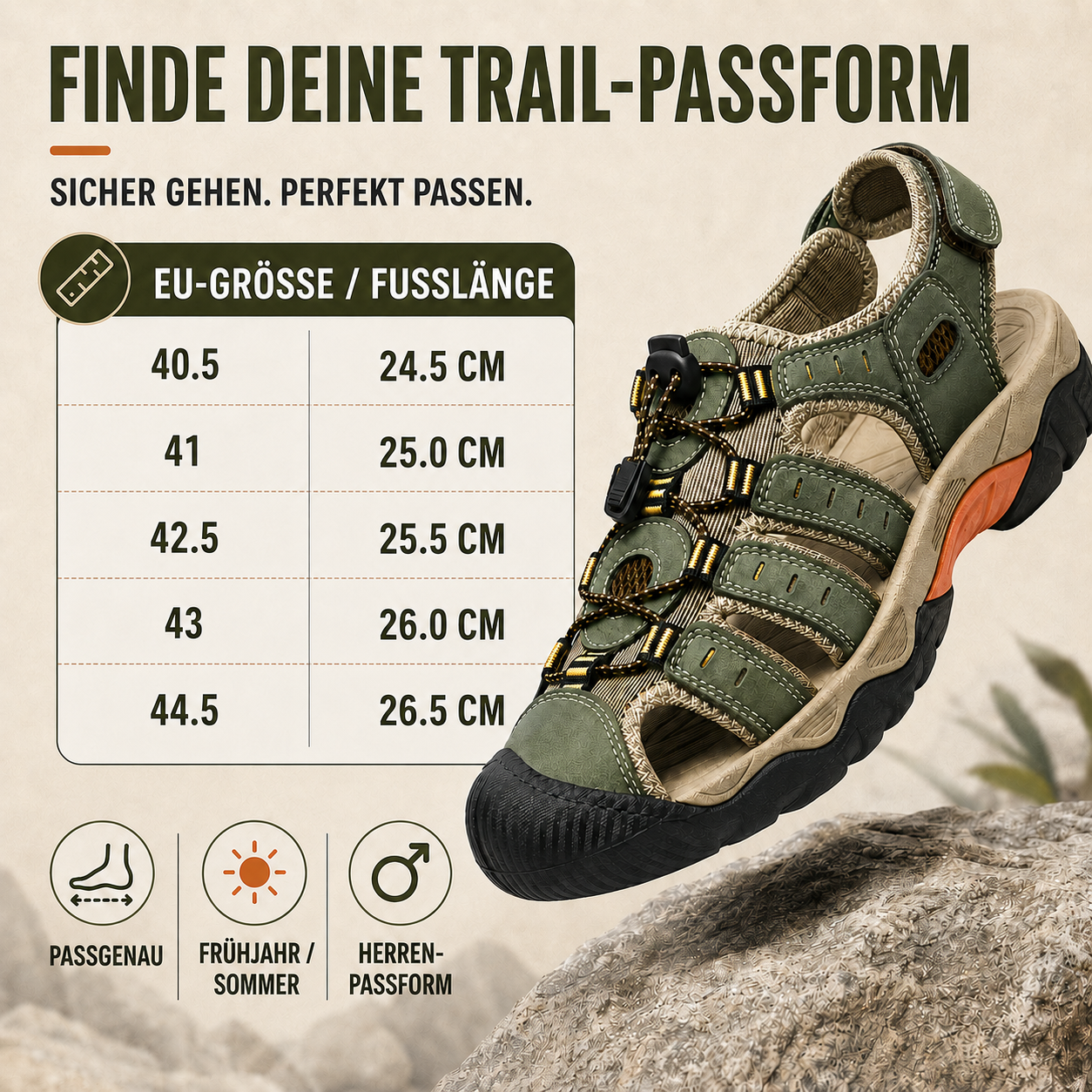Nordspur | Trailsole Atmungsaktive offene Wandersandale