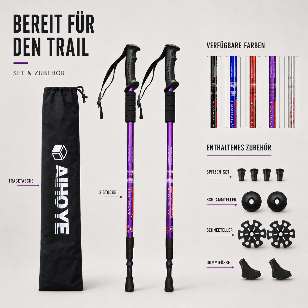Nordspur | Trailverge Leichte faltbare Trekking-Stöcke