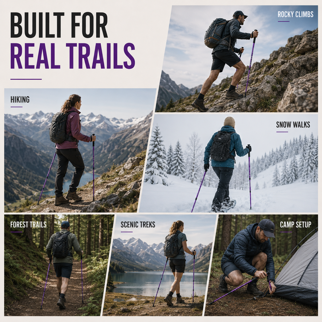 Nordspur | Trailverge Leichte faltbare Trekking-Stöcke