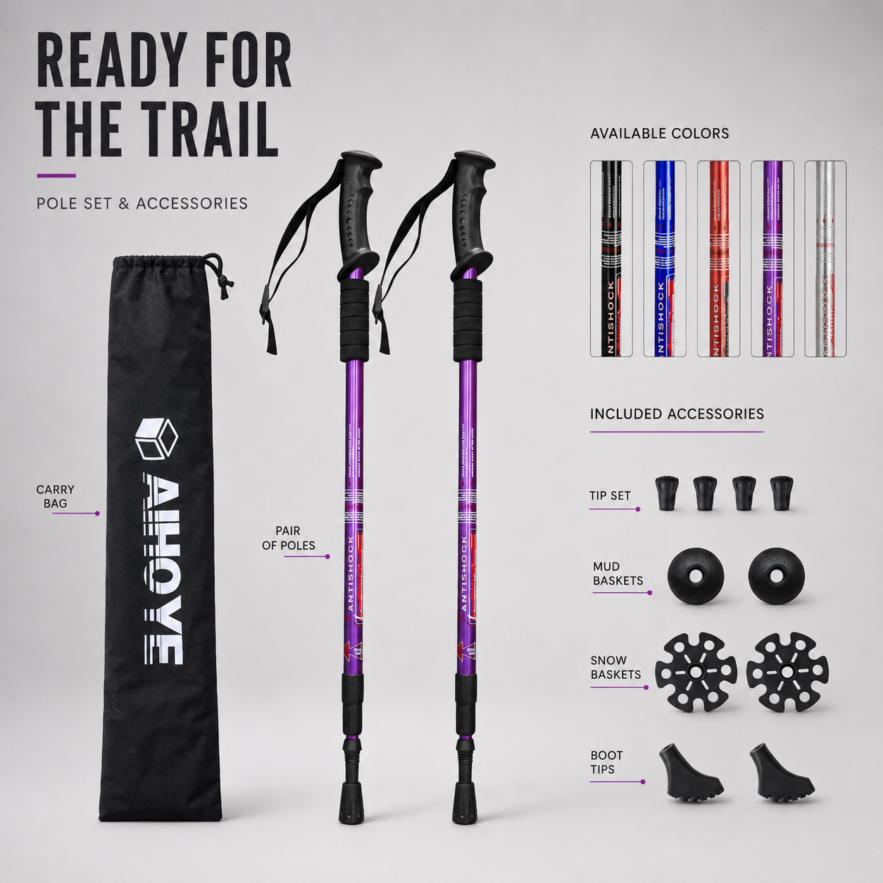 Nordspur | Trailverge Leichte faltbare Trekking-Stöcke