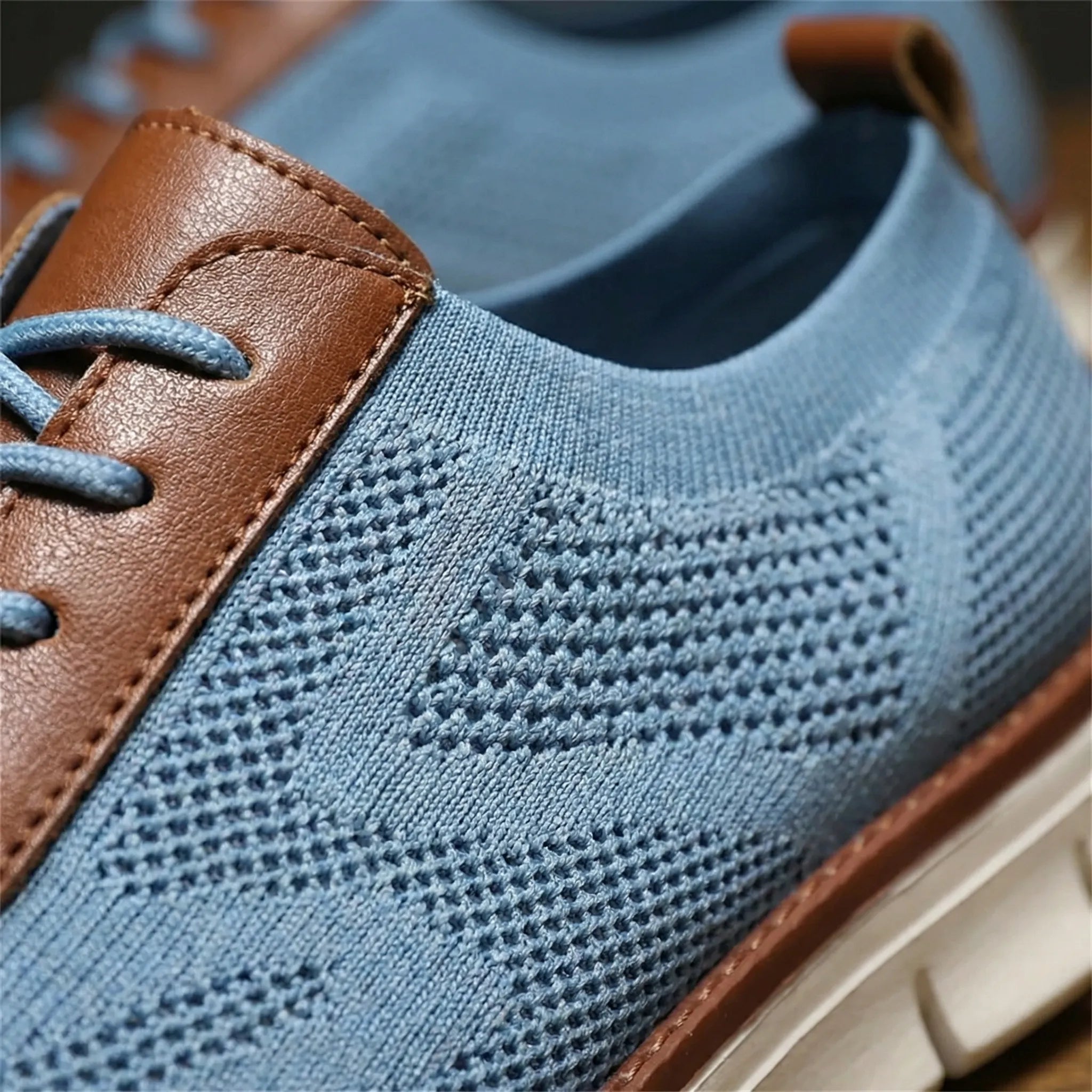 Herren-Sneaker atmungsaktiv leicht Mesh gepolsterte Sohle