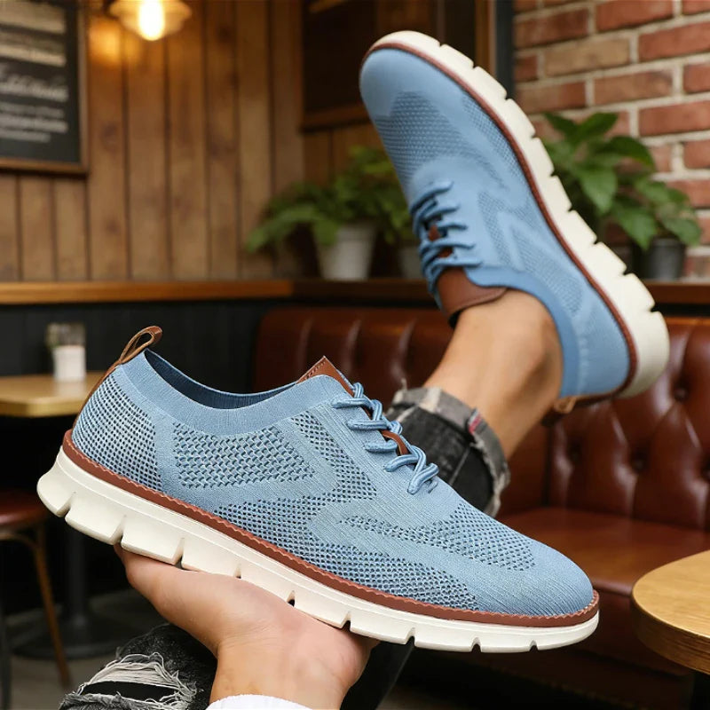 Herren-Sneaker atmungsaktiv leicht Mesh gepolsterte Sohle