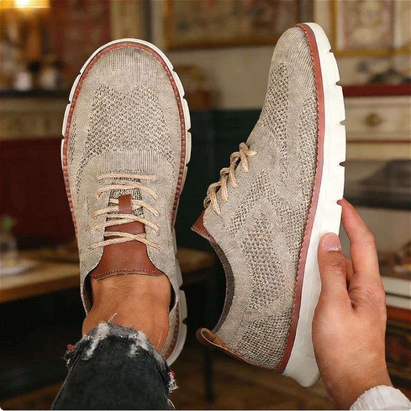 Herren-Sneaker atmungsaktiv leicht Mesh gepolsterte Sohle