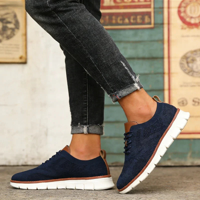 Herren-Sneaker atmungsaktiv leicht Mesh gepolsterte Sohle