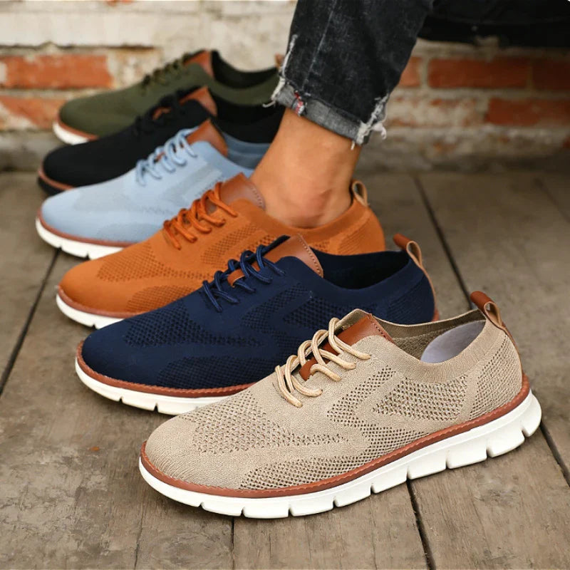 Herren-Sneaker atmungsaktiv leicht Mesh gepolsterte Sohle